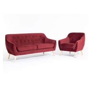 Juego de Sala Frances 2-1 / color rojo