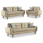 Juego de sala Saifer 3-2-1 / color beige claro