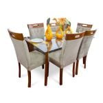Juego De Comedor 06 Sillas Belén – Beige