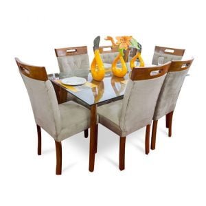 Juego De Comedor 06 Sillas Belén – Beige