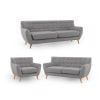 Juego de sala Zack 3-2-1 / color gris plata