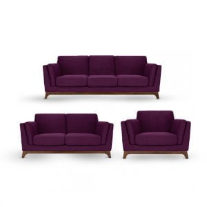 Juego de sala Sanna 3-2-1 / color morado