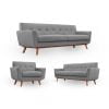 Juego de sala Krem 3-2-1 / color gris plata