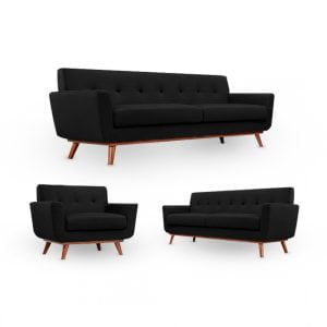 Juego de sala Krem 3-2-1 / color negro