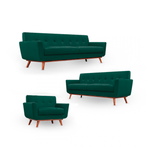 Juego de sala Krem 3-2-1 / color verde