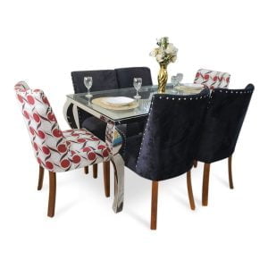 Juego De Comedor 06 Sillas Lara – Negro