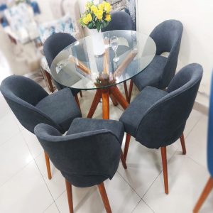 Juego De Comedor 6 Sillas Vintage – Plomo