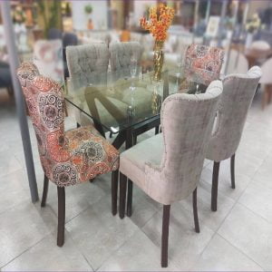 Juego De Comedor 6 Sillas Vintage – Beig