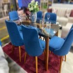 Juego De Comedor 6 Sillas Vintage – Azul