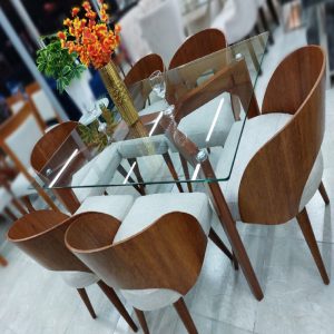 Juego De Comedor 6 Sillas – Beige