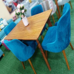 Juego De Comedor 4 Sillas Vintage – Azul
