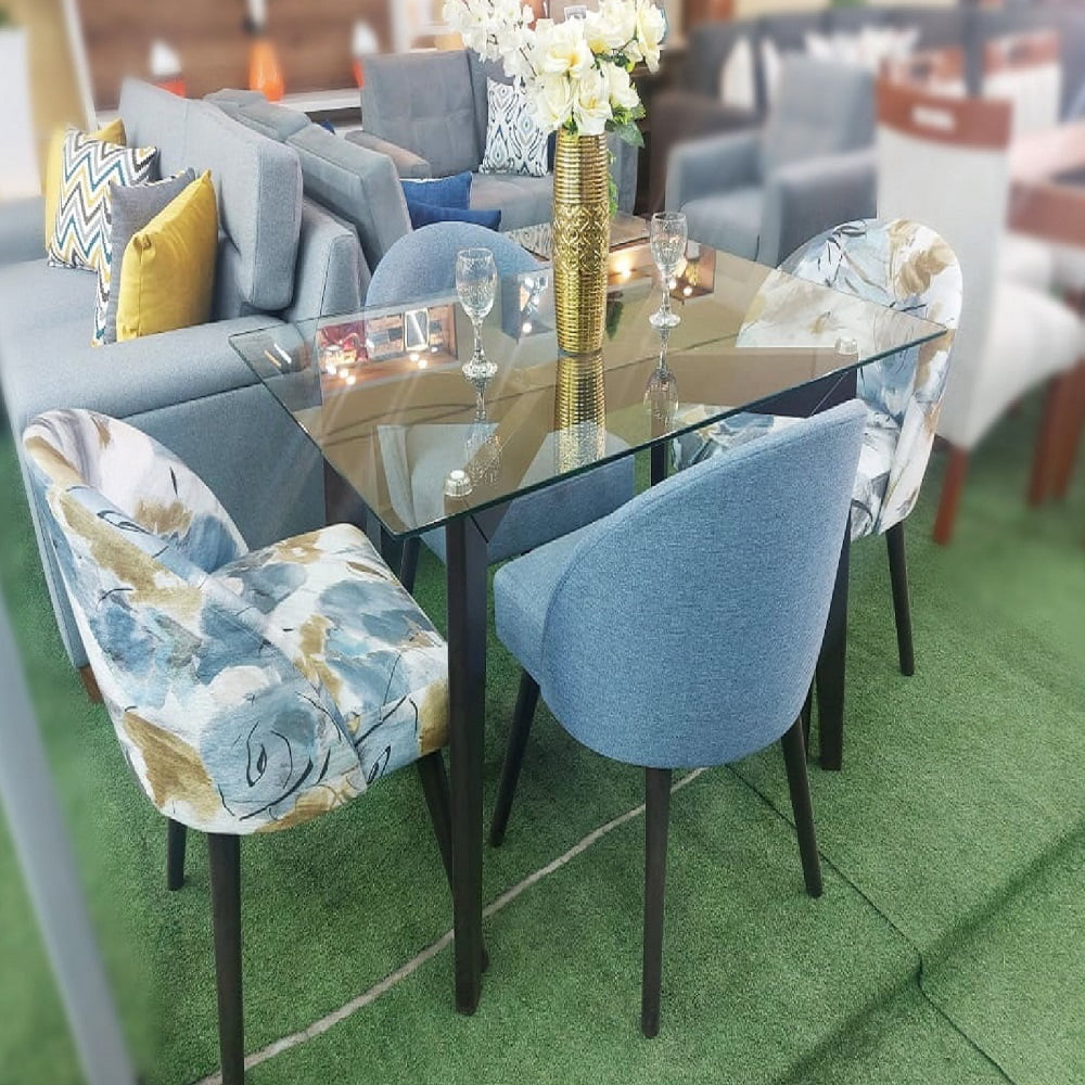 Juego De Comedor 04 Sillas Vintage – Celeste