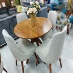 Juego De Comedor 4 Sillas Vintage – Plata