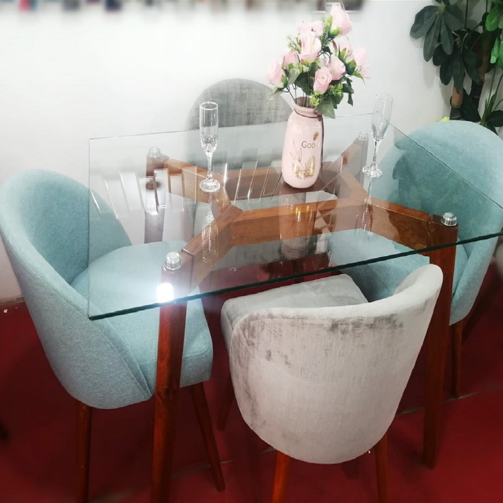 Juego De Comedor 4 Sillas Vintage – Turquesa