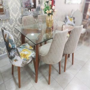 Juego De Comedor 6 Sillas Vintage – Beig