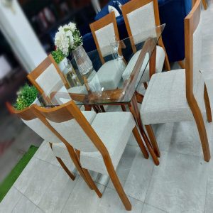 Juego De Comedor 6 Sillas – Beige