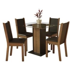 Juego de Comedor con 4 Sillas Carrión